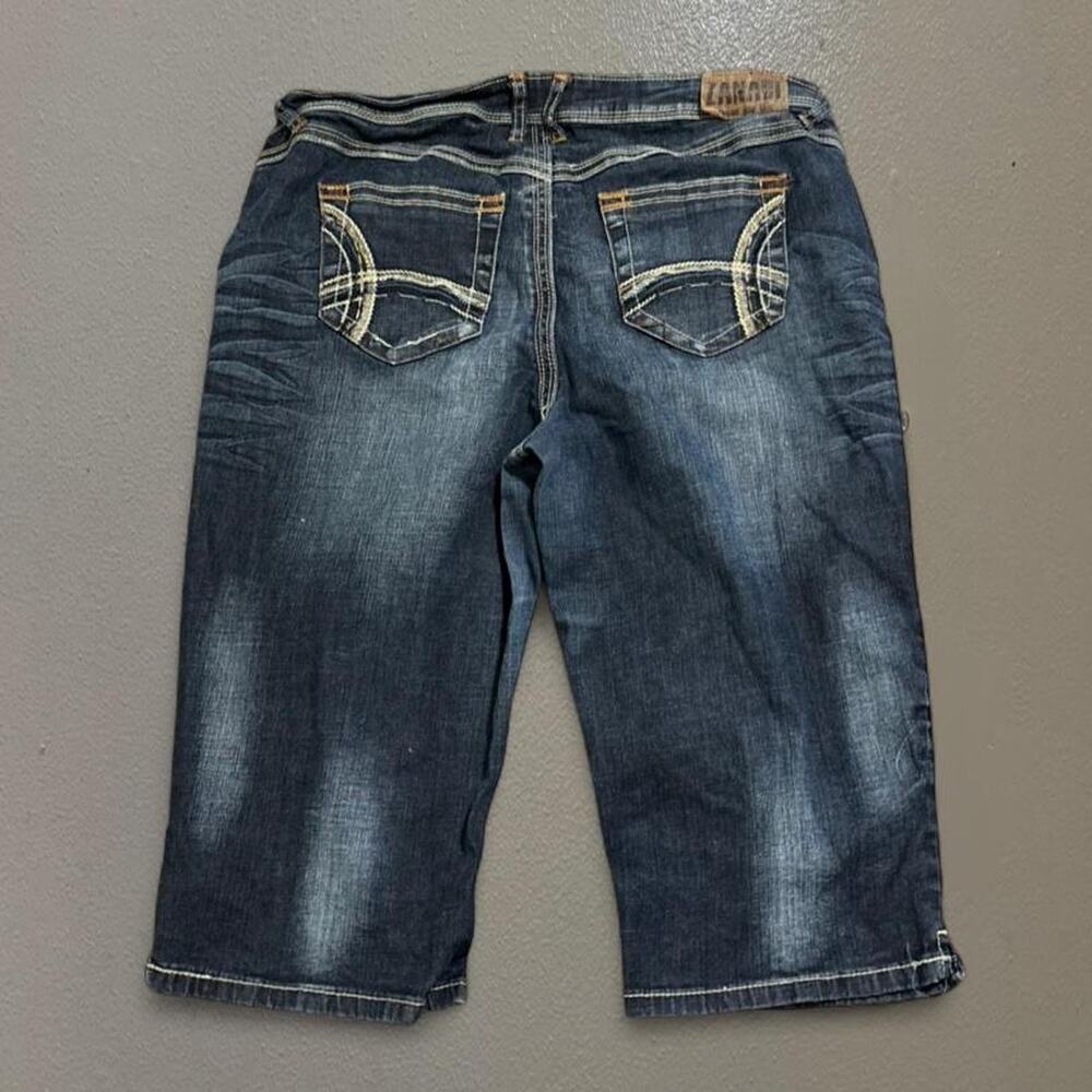 Vintage Y2K Zanadi Low Rise Long Jean Short Jorts Size 18